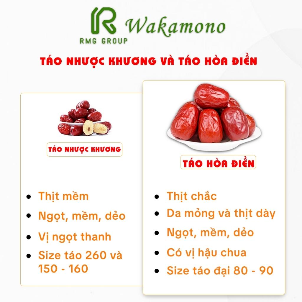 táo đỏ Wakamono Organic 1kg dòng Hoà Điền  (60-80 quả/1kg)+ 1kg dòng Nhược Khương 200-220quả/kg