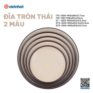 Đĩa Nhựa Tròn Thái 2 màu 5 size Nhựa Việt Nhật Cao Cấp, Đĩa Nhựa Đựng Đồ Ăn, Hoa Quả Cho Nhà Hàng Cam Homeware