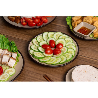 Đĩa Nhựa Tròn Thái 2 màu 5 size Nhựa Việt Nhật Cao Cấp, Đĩa Nhựa Đựng Đồ Ăn, Hoa Quả Cho Nhà Hàng Cam Homeware