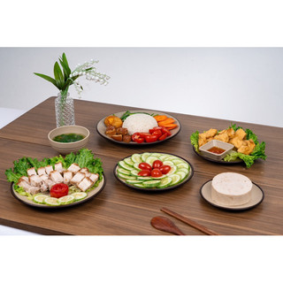 Đĩa Nhựa Tròn Thái 2 màu 5 size Nhựa Việt Nhật Cao Cấp, Đĩa Nhựa Đựng Đồ Ăn, Hoa Quả Cho Nhà Hàng Cam Homeware