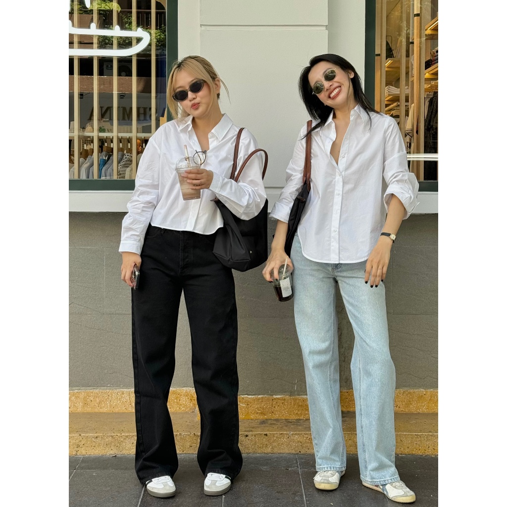 Ảnh TheBlueTshirt - Quần jeans lưng cao ống suông có nhiều màu cho nữ - The Original Grandpa Jeans - Women 3