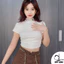 Áo cổ cao nữ nhún eo in chữ GENY GIRL cá tính DL03A