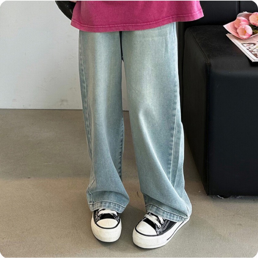Quần jeans suông size đại cho bé gái BEESHOP KM0001