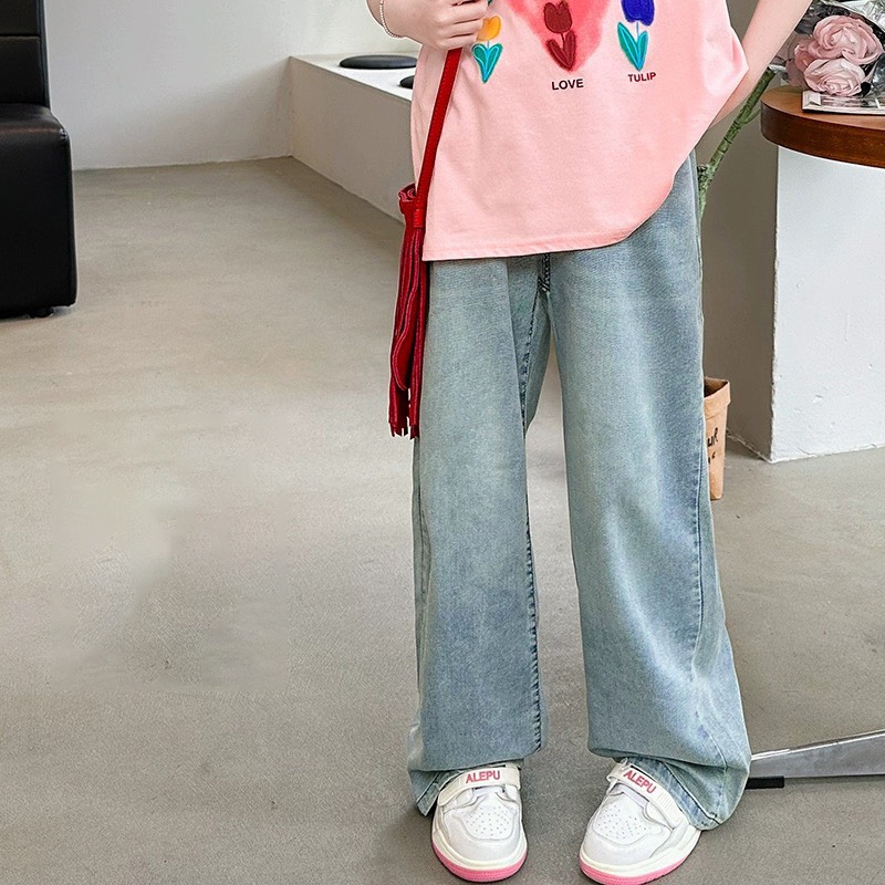 Quần jeans suông size đại cho bé gái BEESHOP KM0001