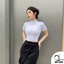 Áo croptop cổ lọ 5cm nữ chất borip cotton co giãn đẹp ôm tôn dáng duy linh hottrend
