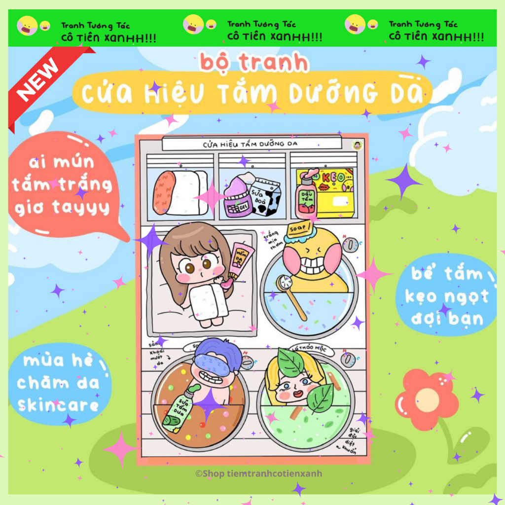 [MỚI NHẤT] Cô tiên xanh CỦA HIỆU TẮM DƯỠNG DA , hơn 50 bộ tranh tương ...