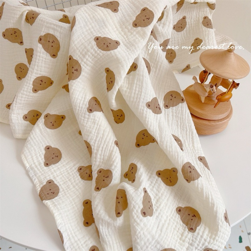 Khăn Tắm Xô Hàn Muslin Cao Cấp 2 Lớp Cho Bé Yêu