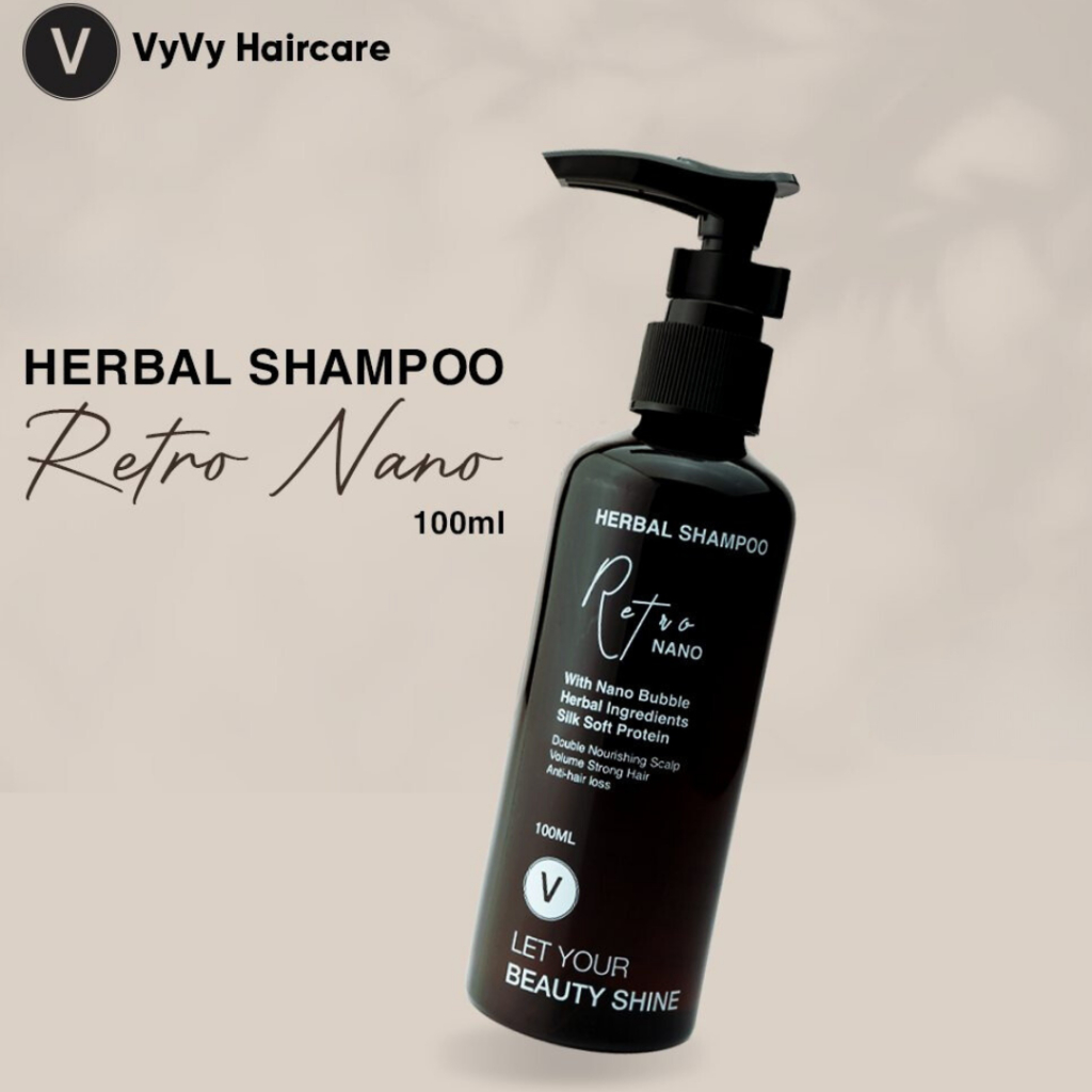 Ảnh Dầu gội thảo dược Retro Nano ngăn bết tóc tơi phồng căng đanh tóc vyvyhaircare V 100ml / 315ml 3
