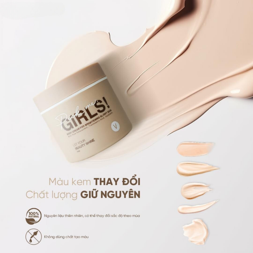Ảnh Kem body trắng an toàn [KHÔNG HỒI TONE], da mướt mịn ửng hồng trong veo Pick me, girls Vyvyhaircare V 250gr 4