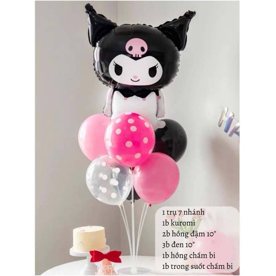 Product image Trụ bóng thỏ Kuromi Melody Sanrio trang trí sinh nhật Trụ 1