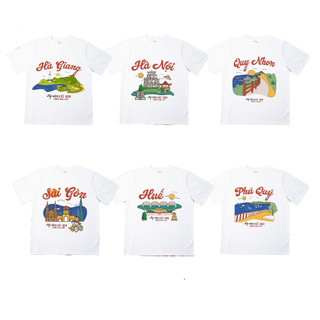 [HOẢ TỐC] Áo thun tay lỡ unisex nam nữ áo thun DU LỊCH  cotton form rộng oversize 250gsm
