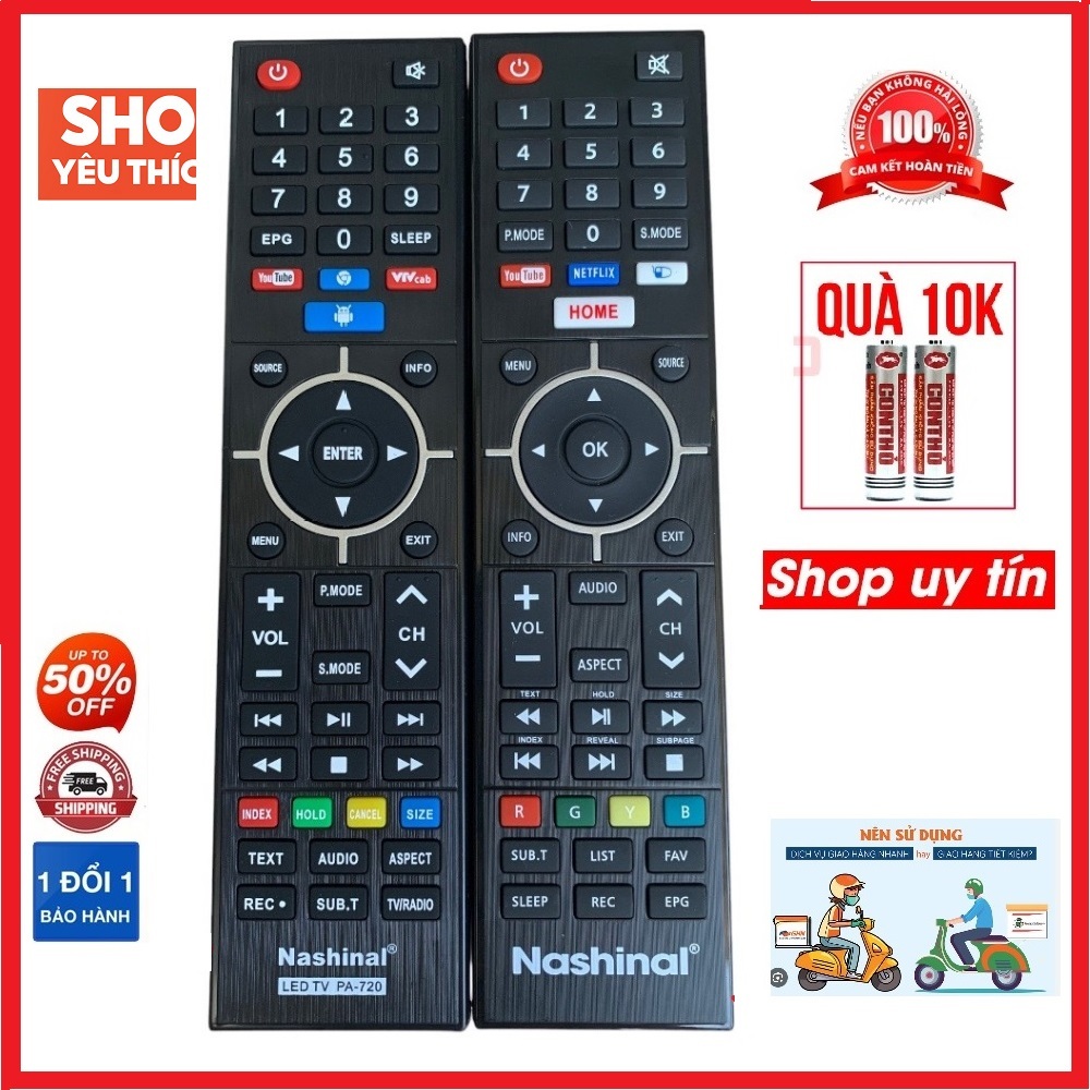 Điều khiển tivi Nashinal, Remote TV nashinal hàng chính hãng theo ...