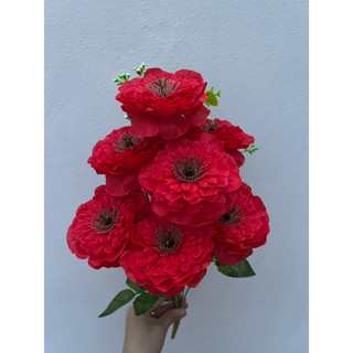 CHÙM HOA TRÀ TRÀM NHỊ NÂU 8 BÔNG CAO CẤP DECOR- HOA GIẢ TRANG TRÍ