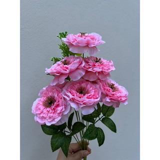 CHÙM HOA TRÀ TRÀM NHỊ NÂU 8 BÔNG CAO CẤP DECOR- HOA GIẢ TRANG TRÍ
