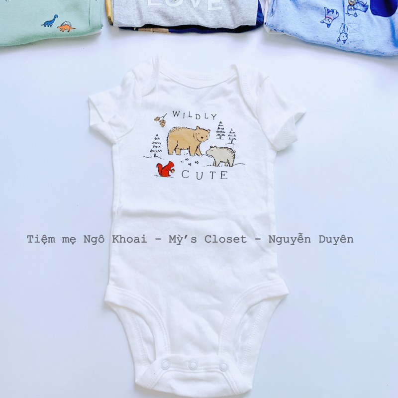 [MD116] 6-9M/7-9kg Body chip ngắn tay bé trai chất liệu cotton mềm mát