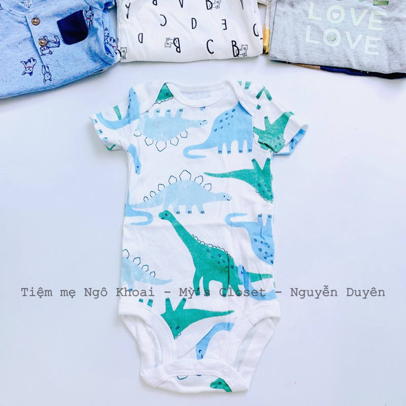 [MD116] 3-6M Body chip ngắn tay bé trai chất liệu cotton mềm mát