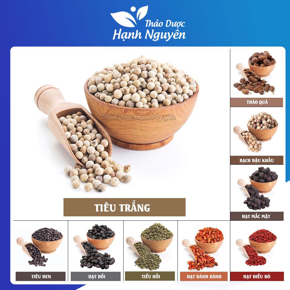 Hạt tiêu trắng 100g, tiêu sọ , cay, thơm, gia vị tẩm ướp, khử mùi tanh ...