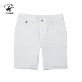 Beverly Hills Polo Club - Quần short Nam Slim Fit cotton Trắng Trơn BHPC  QJSSS24V011