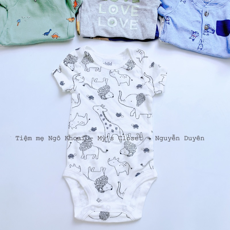 [MD116] 12-18M/10-12kg Body chip ngắn tay bé trai chất liệu cotton mềm mát