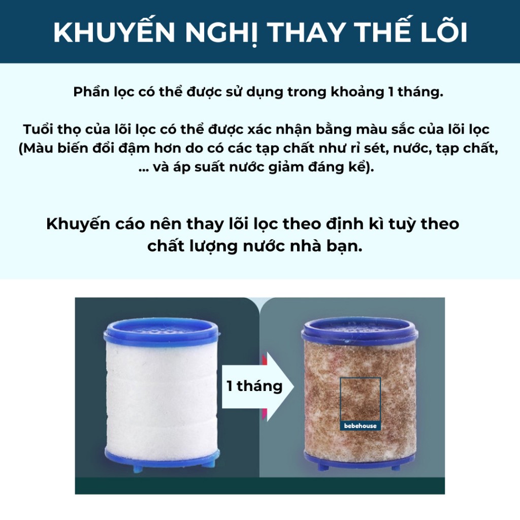 Bộ Lọc Nước, Đầu Vòi Lọc Nước Đa Năng Xoay 1080 Độ HT026 BEBEHOUSE | BigBuy360 - bigbuy360.vn