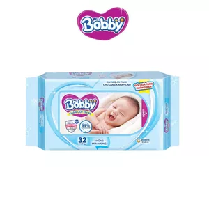 Khăn ướt Bobby không mùi 32 miếng