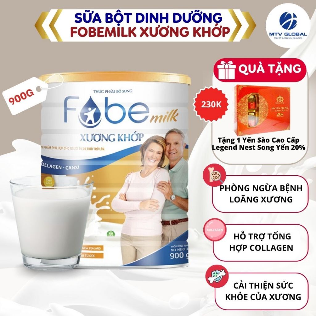 Sữa Bột Dinh Dưỡng Fobemilk Xương Khớp Fobe Bổ Sung Collagen, Canxi và ...