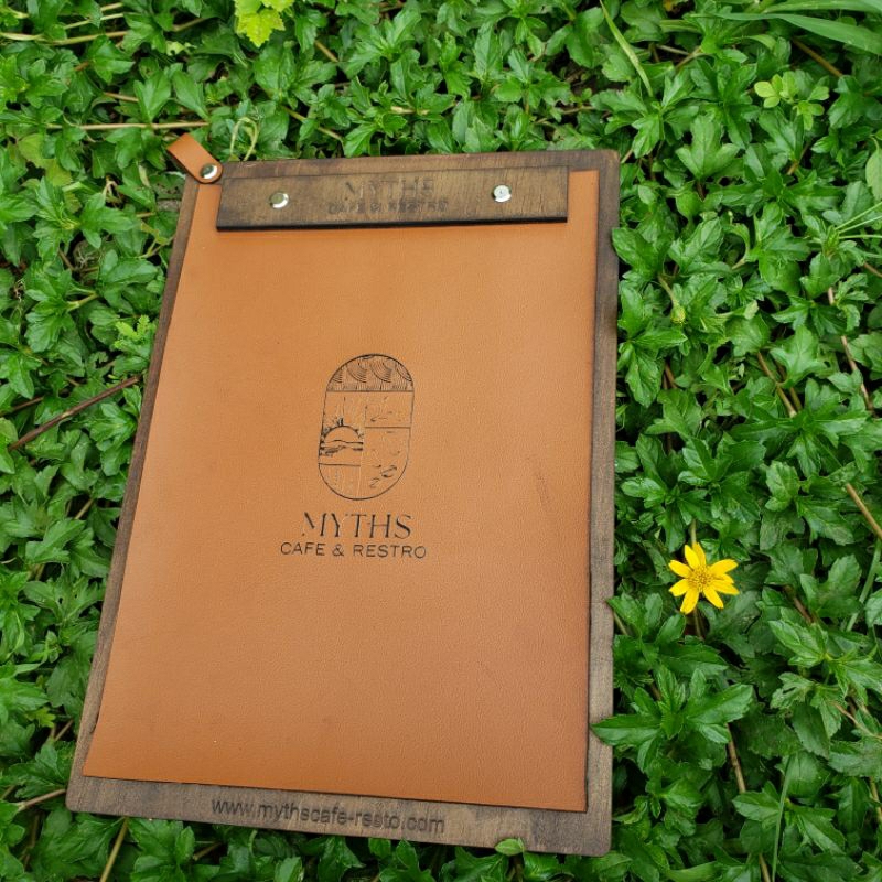Menu gỗ da các size  - Miễn phí Khắc LOGO Quán cafe, Nhà hàng