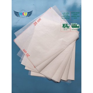 Combo 100 tờ 20x25cm giấy nến, giấy lót quần áo, giấy lót hai mặt bóng