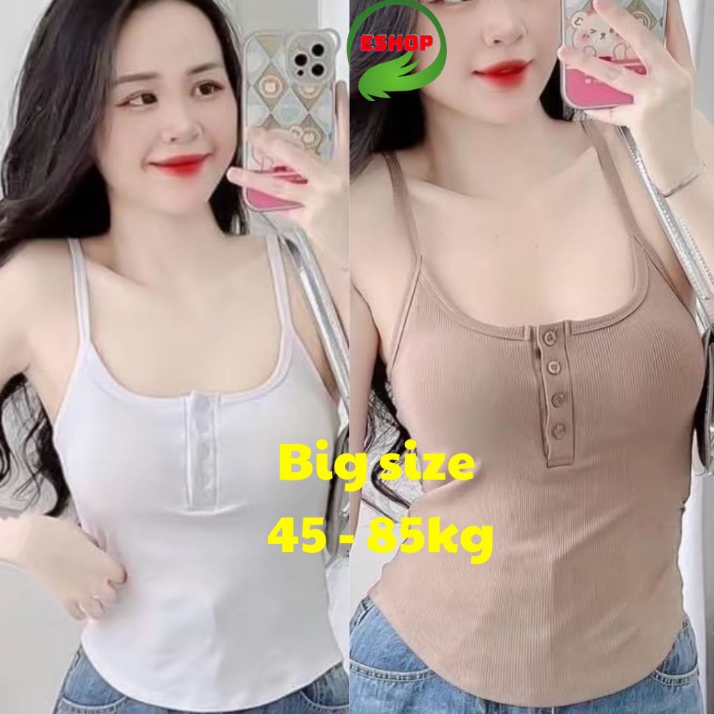 Áo Thun 2 Dây Nữ Bigsize ESHOP Áo Thun Nữ Sát Nách Mặc Hè Form Dài Đẹp Dễ Thương MS188 Chất Tăm Lạnh