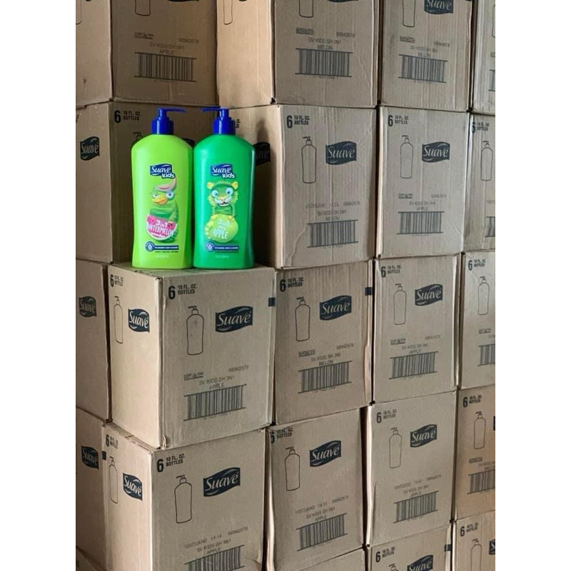 Tắm gội trẻ em Suave kids 3in1 532ml - hương táo- hương dưa hấu