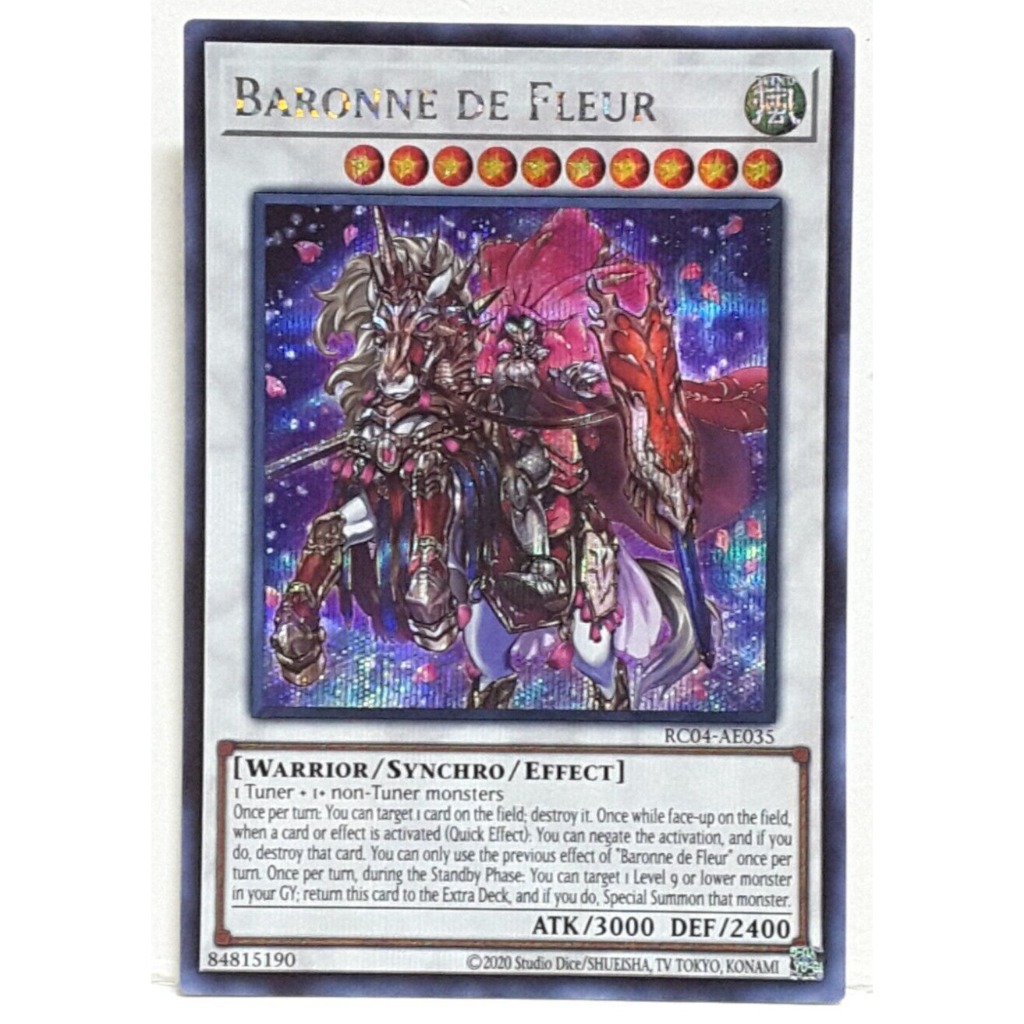 [ AE ][ Dưa Hấu Yugioh ] Lá bài thẻ bài Baronne De Fleur RC04-AE035 ...