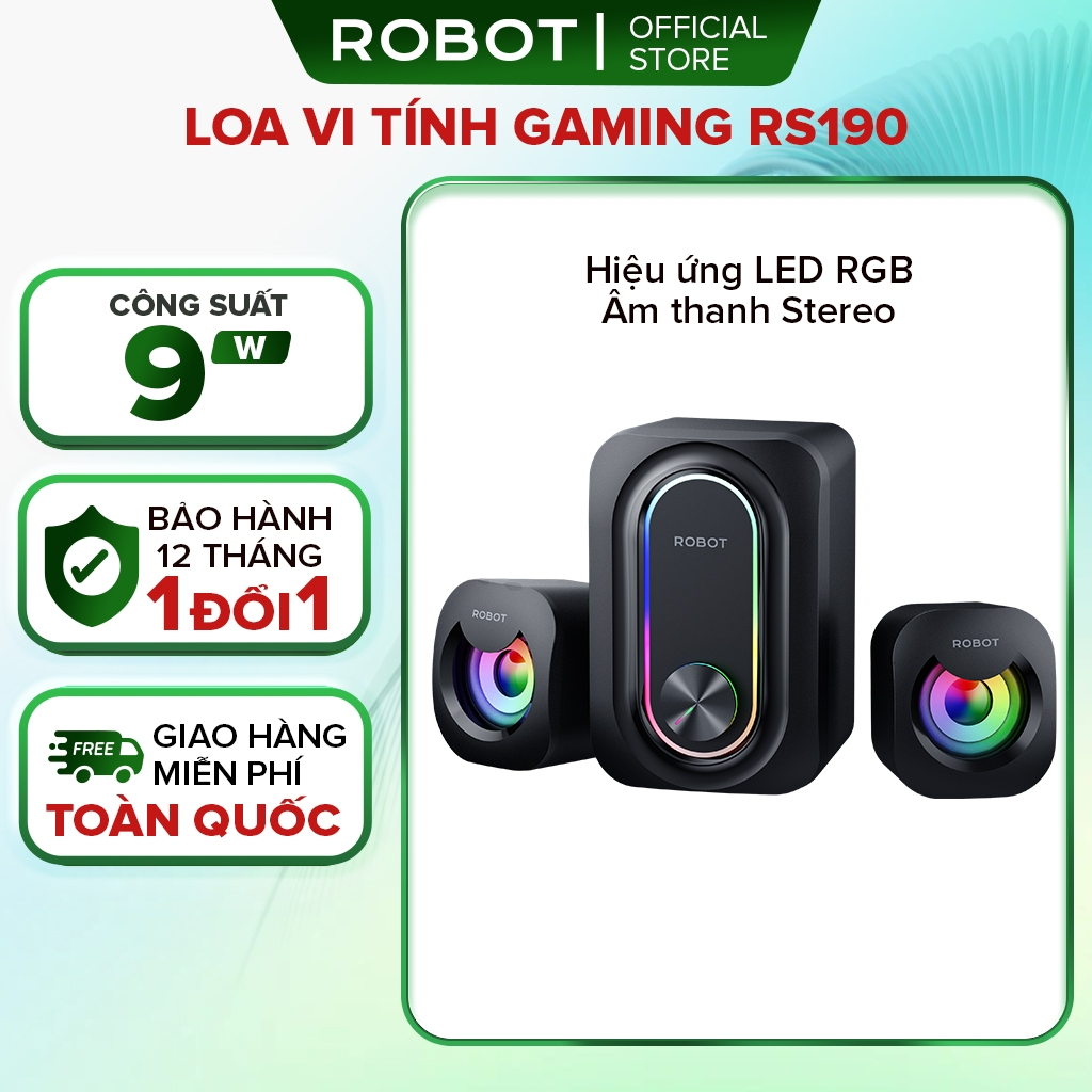 Loa Vi Tính Gaming ROBOT RS190 Công Suất 9W Âm Thanh HD Chất Lượng ...