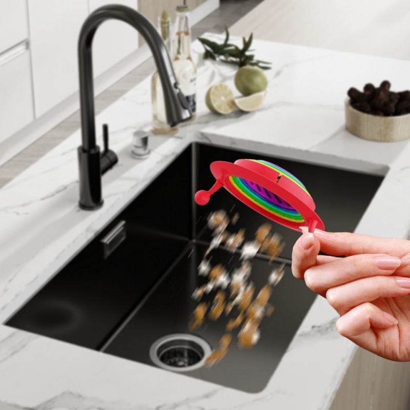 Lưới lọc rác bồn rửa chén hình quái vật nhỏ có thể gấp gọn