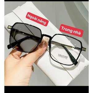 Gọng kính cận đổi màu thời trang nữ nam,mắt kính không độ chống tia UV thay thế được tròng cận 519