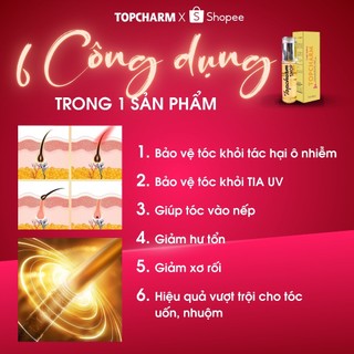 Tinh dầu dưỡng tóc Hair Serum giúp mềm mượt bóng tóc phục hồi hư tổn lưu hương 24h TOPCHARM 100ml