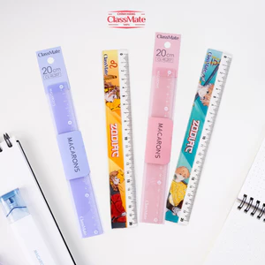 Thước Kẻ 20cm CLASSMATE In Hình Zodiac Macaron, Chất Liệu Nhựa Cao Cấp Dành Cho Học Sinh CL-RL206/ RL207
