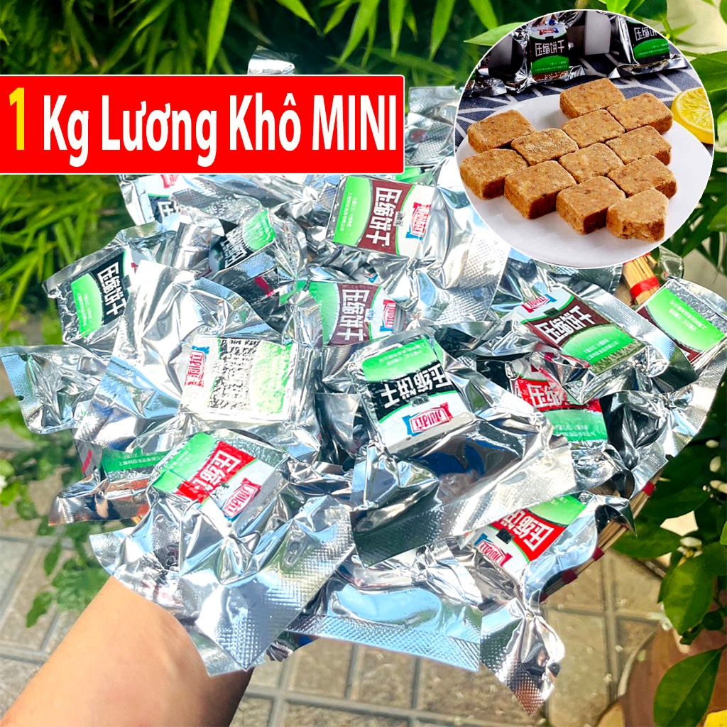 [GÌ GŨNG RẺ] 1 Kg Lương khô MINI (65-67 Gói) - Lương Khô Nén LILA ...