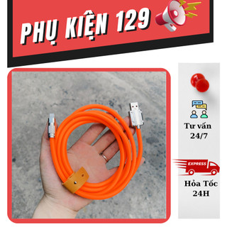 Dây cáp sạc nhanh điện thoại bọc silicon dày, lõi đồng, đầu sạc chắc chắn dài 1m 1.5m 2m cho mọi máy điện thại