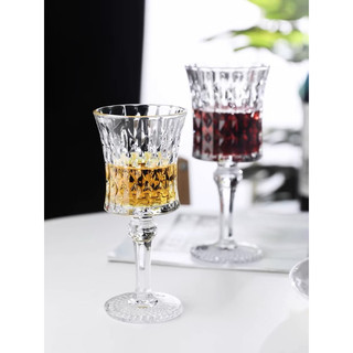 (giá dùng thử) Ly cocktail thủy tinh, ly họa tiết cạnh cắt kim cương, chuyên dụng uống các đồ uống có cồn