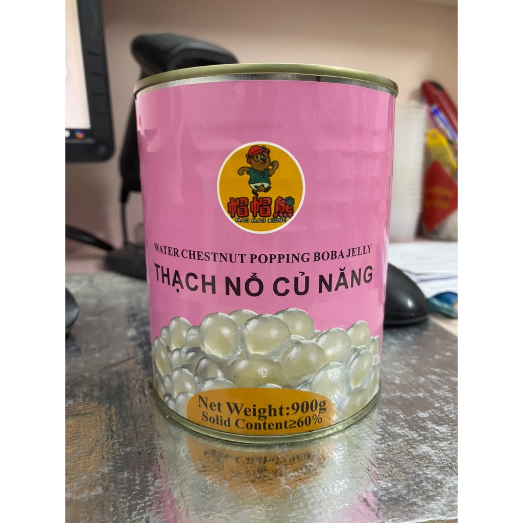 Thạch nổ củ năng/ Hạt nổ củ năng hộp 900g làm topping trong pha chế ...