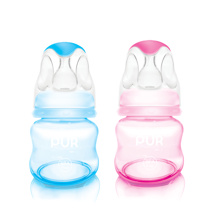 Ảnh MÀU MỚI - Bình sữa cổ thường Pur Advanced XANH, HỒNG 60ml, 125ml, 250ml 3