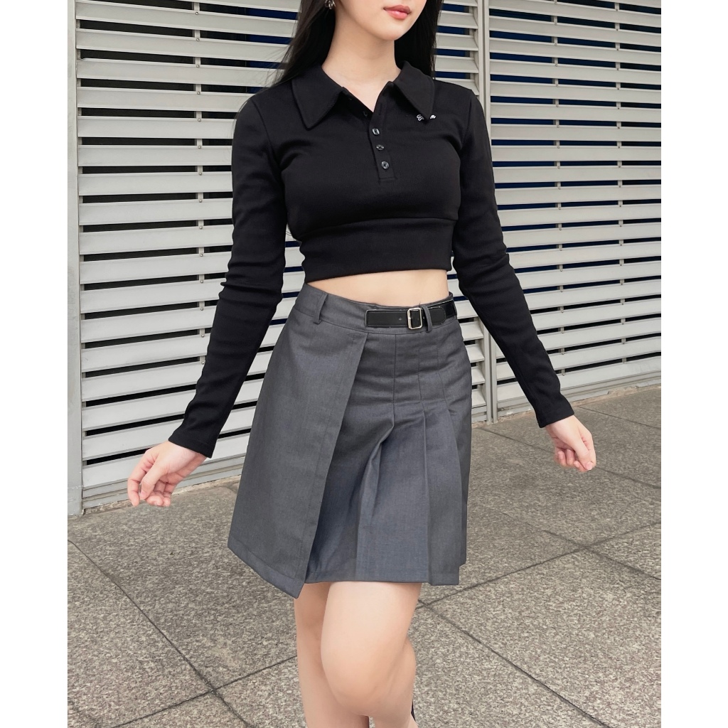 Áo polo tay dài bo gân cổ sơ mi BORAM SG