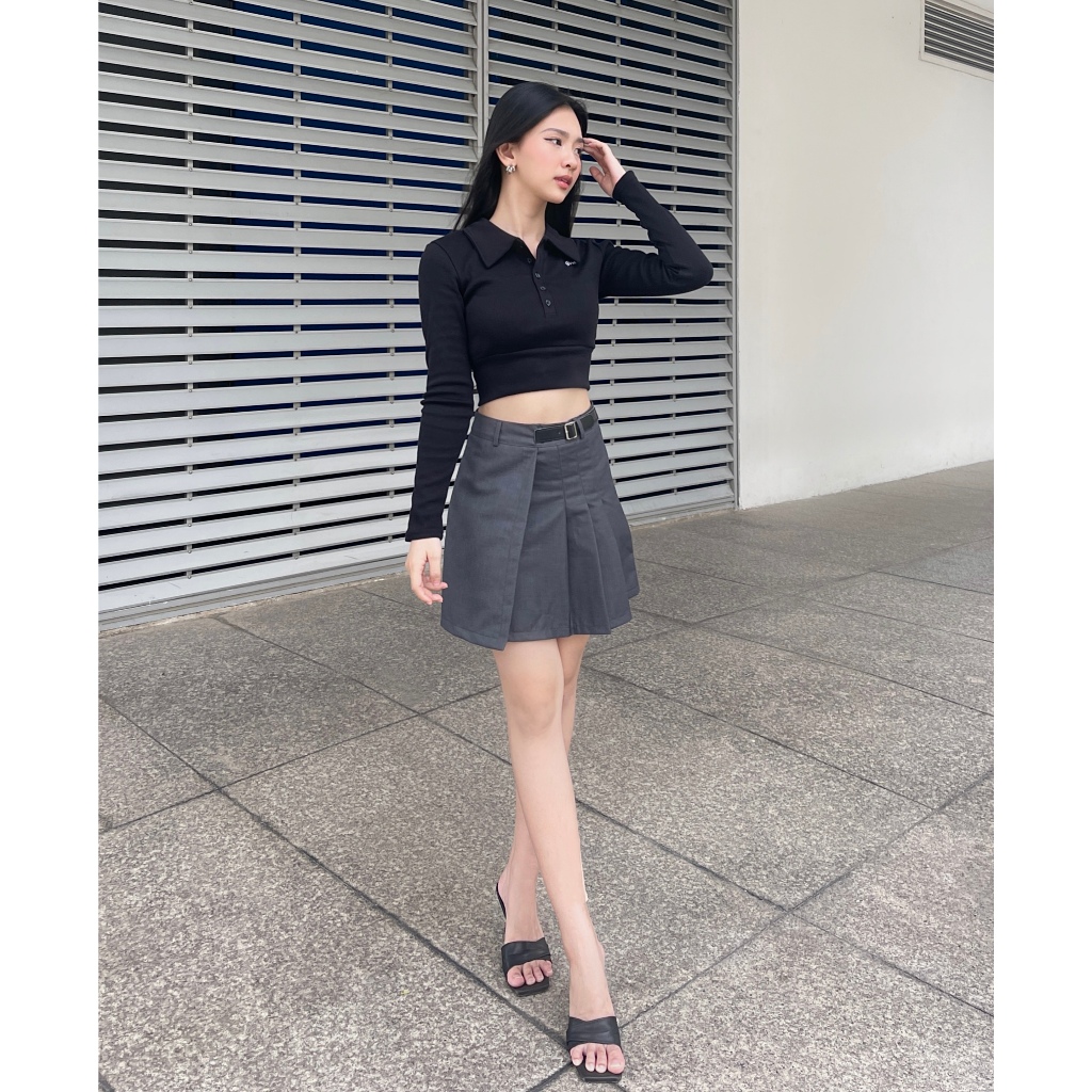 Áo polo tay dài bo gân cổ sơ mi BORAM SG