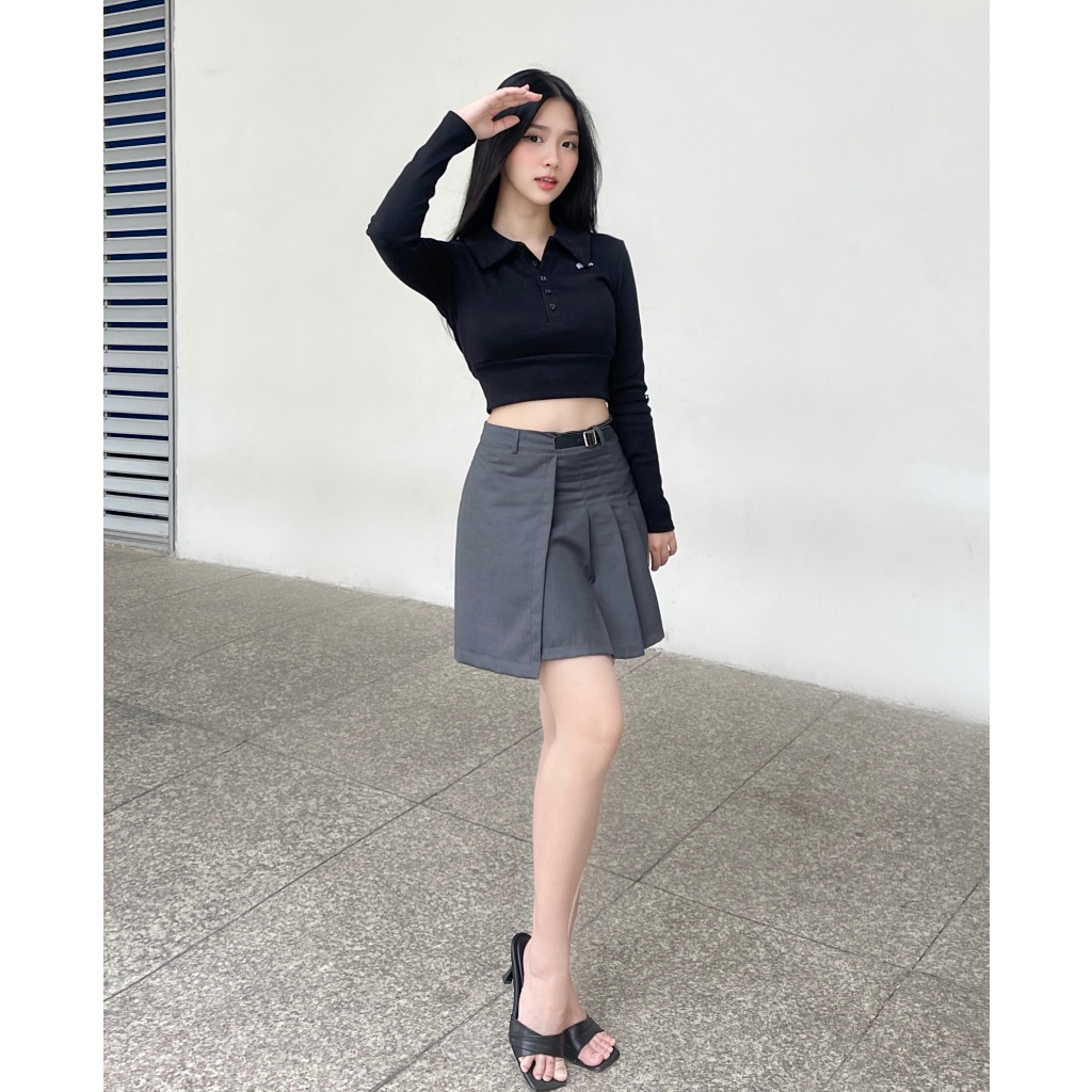 Áo polo tay dài bo gân cổ sơ mi BORAM SG