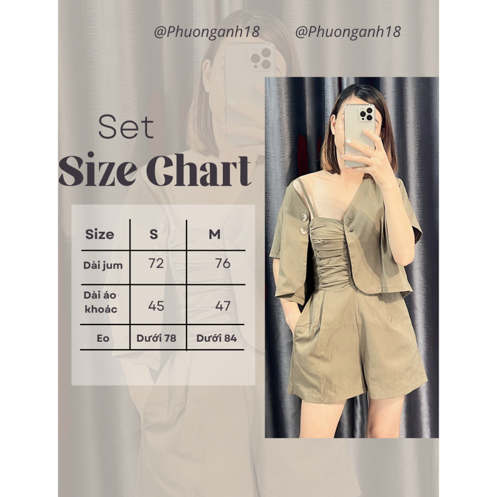 Set 2 món Jum kèm áo blazer khoác ngoài có đệm vai chất kaki (hàng có sẵn)