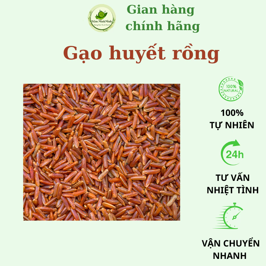 Gạo huyết rồng hữu cơ hàng mới, gạo huyết rồng làm ngũ cốc, trà dinh dưỡng đóng túi 500g-1kg