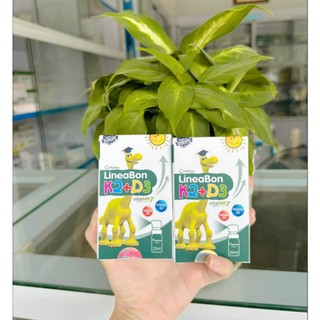 Lineabon Dạng Xịt Màu Xanh Bổ Sung Vitamin D3, K2 Giúp Hấp Thụ Canxi, Giảm Nguy Cơ Loãng Xương
