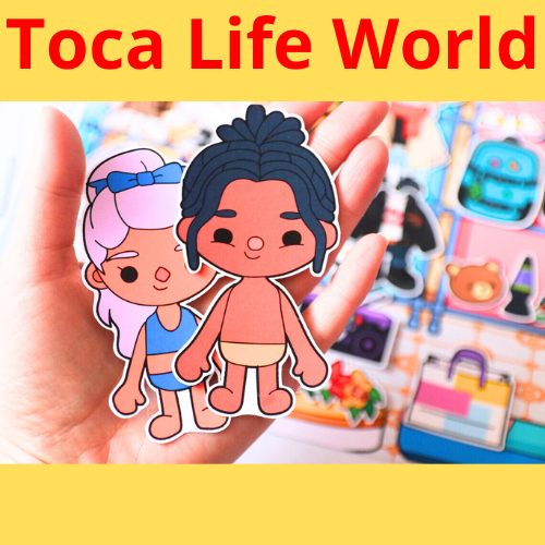 ( MỚI ) Đồ Chơi Bóc Dán Bằng Giấy Ngôi Nhà Bằng Giấy Thủ Công Toca Life World Doll House T1 Đồ Chơi - Squishy - Kuromi
