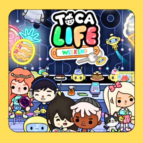 ( MỚI ) Đồ Chơi Bóc Dán Bằng Giấy Ngôi Nhà Bằng Giấy Thủ Công Toca Boca Life World Weekend T2 Đồ Chơi - Squishy - Kuromi