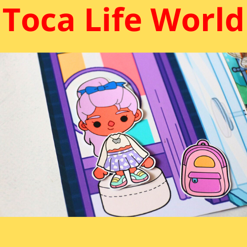( MỚI ) Đồ Chơi Bóc Dán Bằng Giấy Ngôi Nhà Bằng Giấy Thủ Công Toca Life World Doll House T1 Đồ Chơi - Squishy - Kuromi
